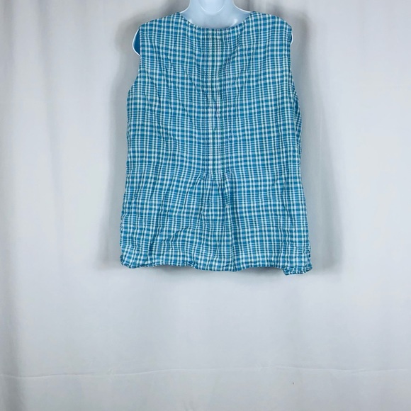 Preswick & Moore Cotton mother of pearl button front tank top 3X - Picture 2 of 14